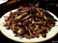 这家叫做“王三怪”的餐厅，即便是蝗虫也是焦焦脆脆极美味的！