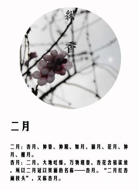 农历十二个月份的别称