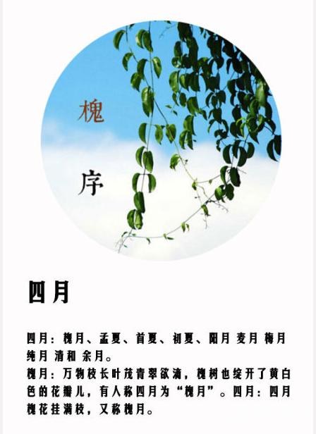 农历十二个月份的别称