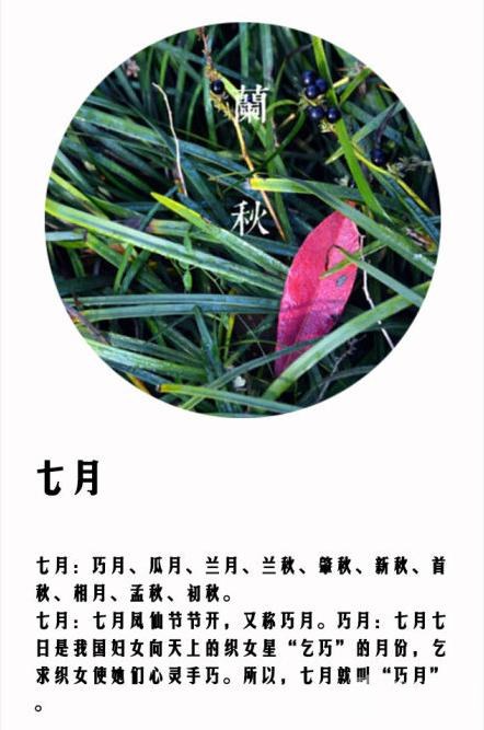 农历十二个月份的别称
