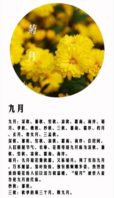 农历十二个月份的别称