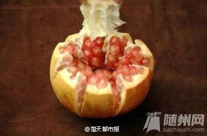 剥石榴的小技巧