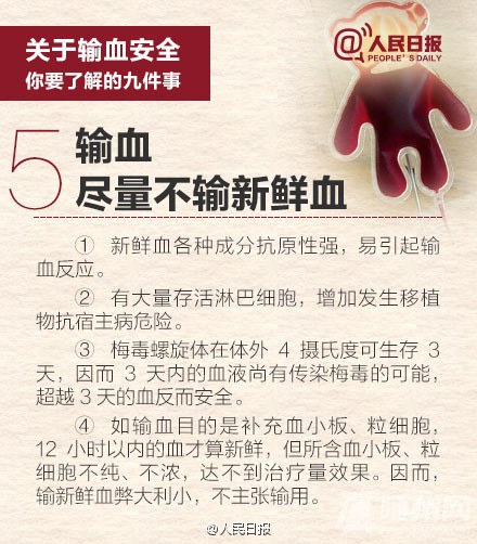 输血安全，你要了解的九件事