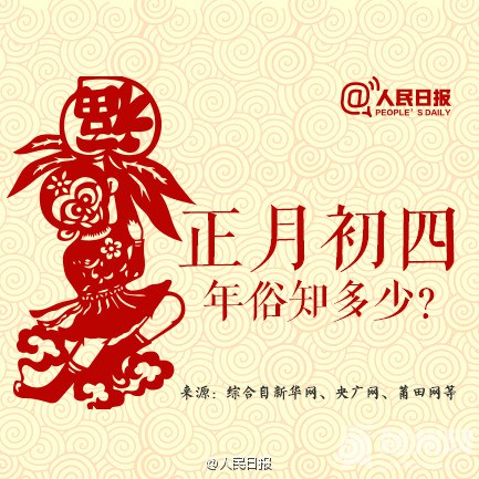 正月初四，迎灶神