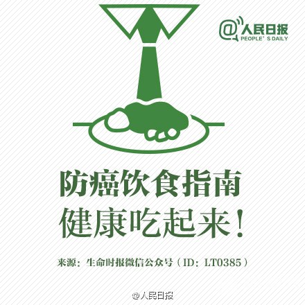 癌从口入！送你健康饮食指南