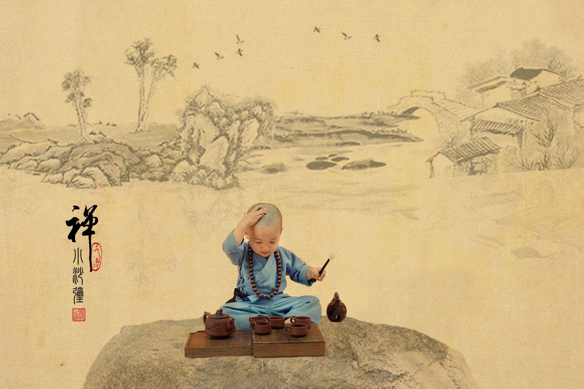  禅意小沙弥>